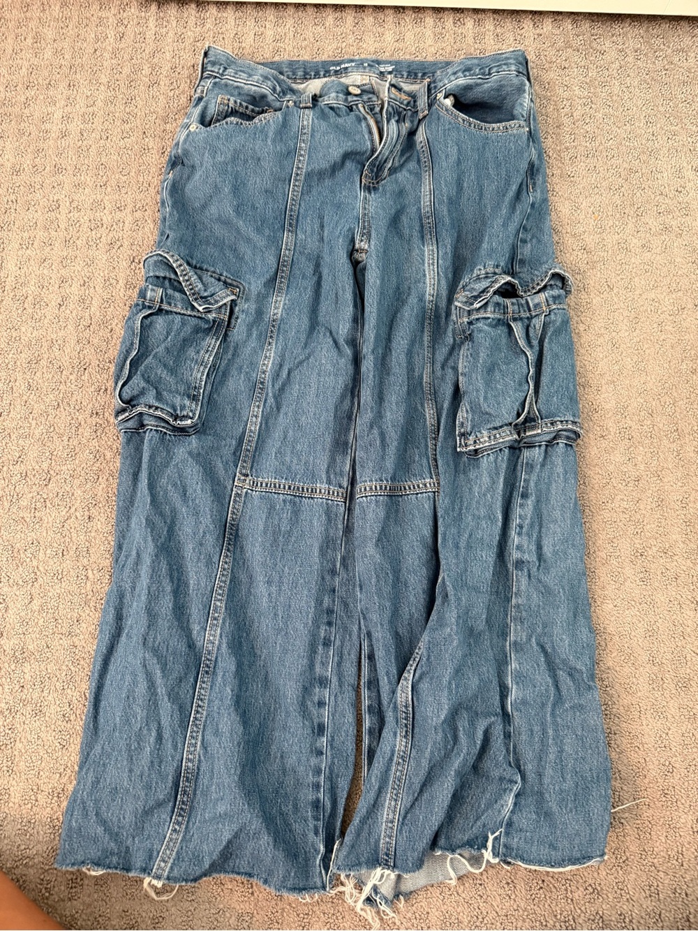 Old Navy Blue Denim Cargo Jeans for Kids